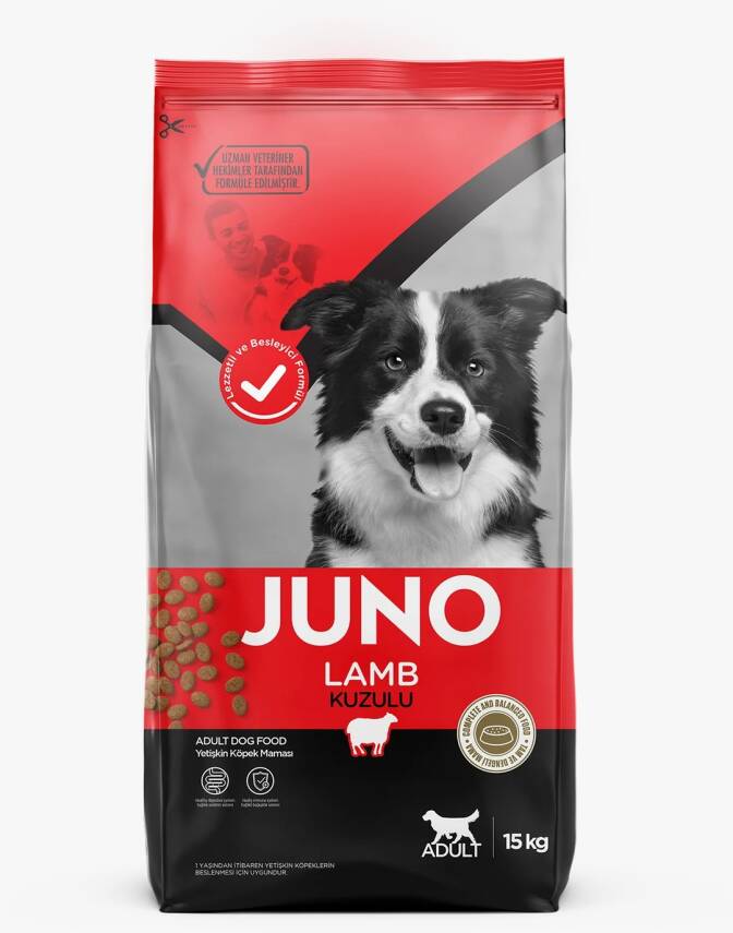 JUNO Kuzu Etli ve Pirinçli Yetişkin Köpek (Tüm Irklarİçin) 15 kg - 1