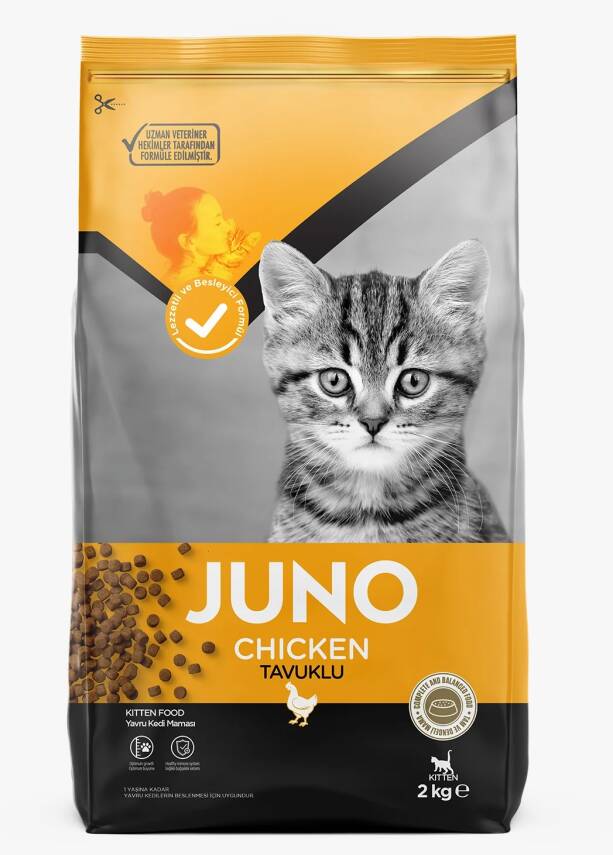 JUNO Tavuklu Yavru Kedi 2 kg - 1