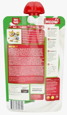 Moow Taze Ördekli&Kızılcıklı Keçi Sütlü Kedi Et Ezmesi 90gr - 2