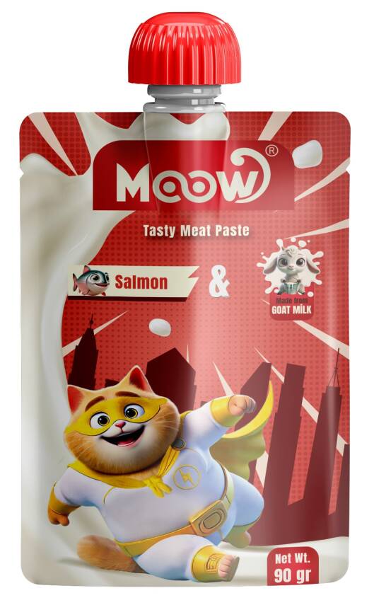 Moow Taze Somonlu&Keçi Sütlü Kedi Et Ezmesi 90gr - 1