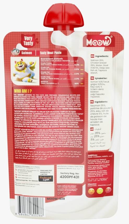 Moow Taze Somonlu&Keçi Sütlü Kedi Et Ezmesi 90gr - 2